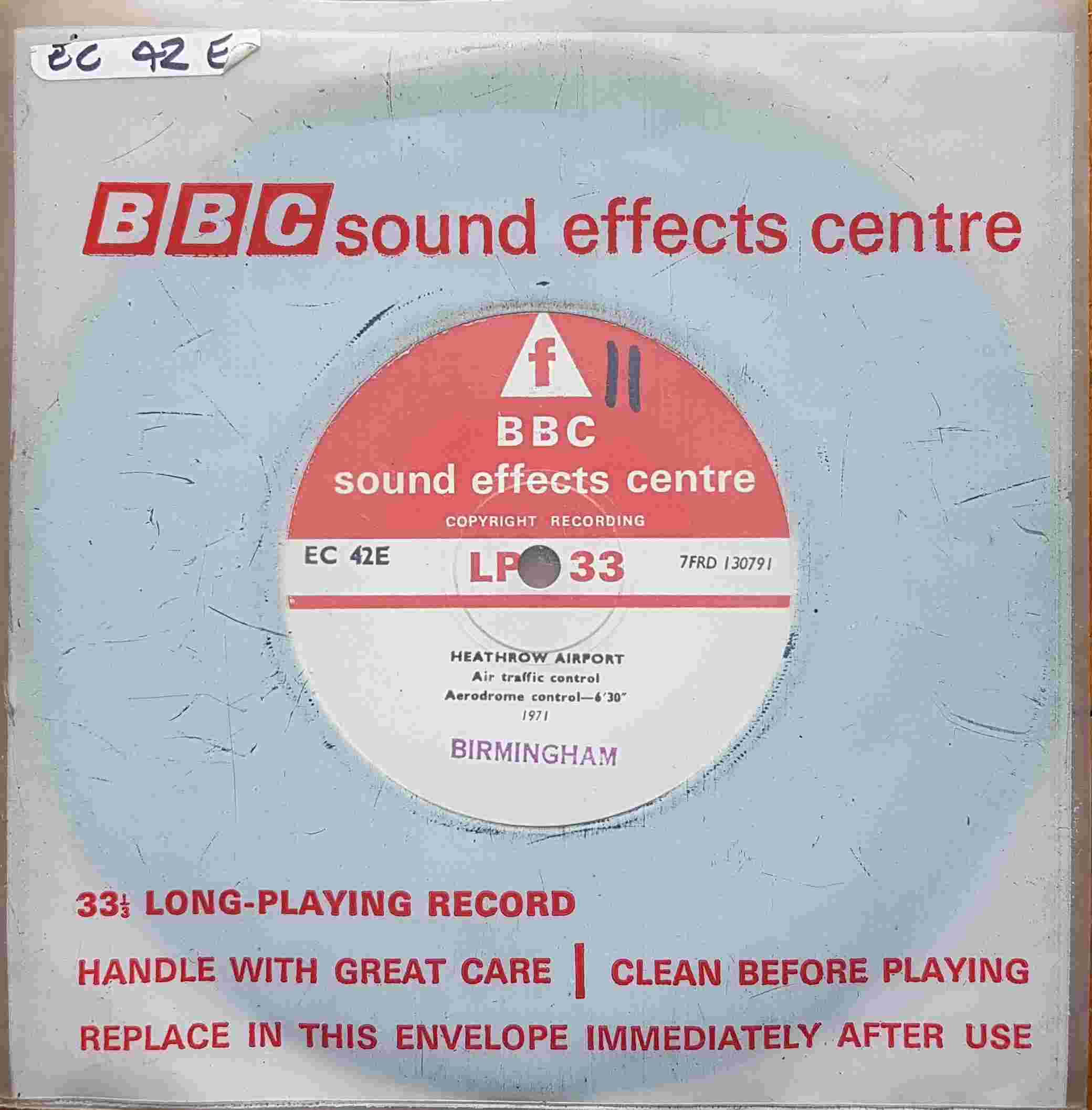 Picture of EC 42E Heathrow airport - Air traffic control 1971 by artist Not registered from the BBC records and Tapes library